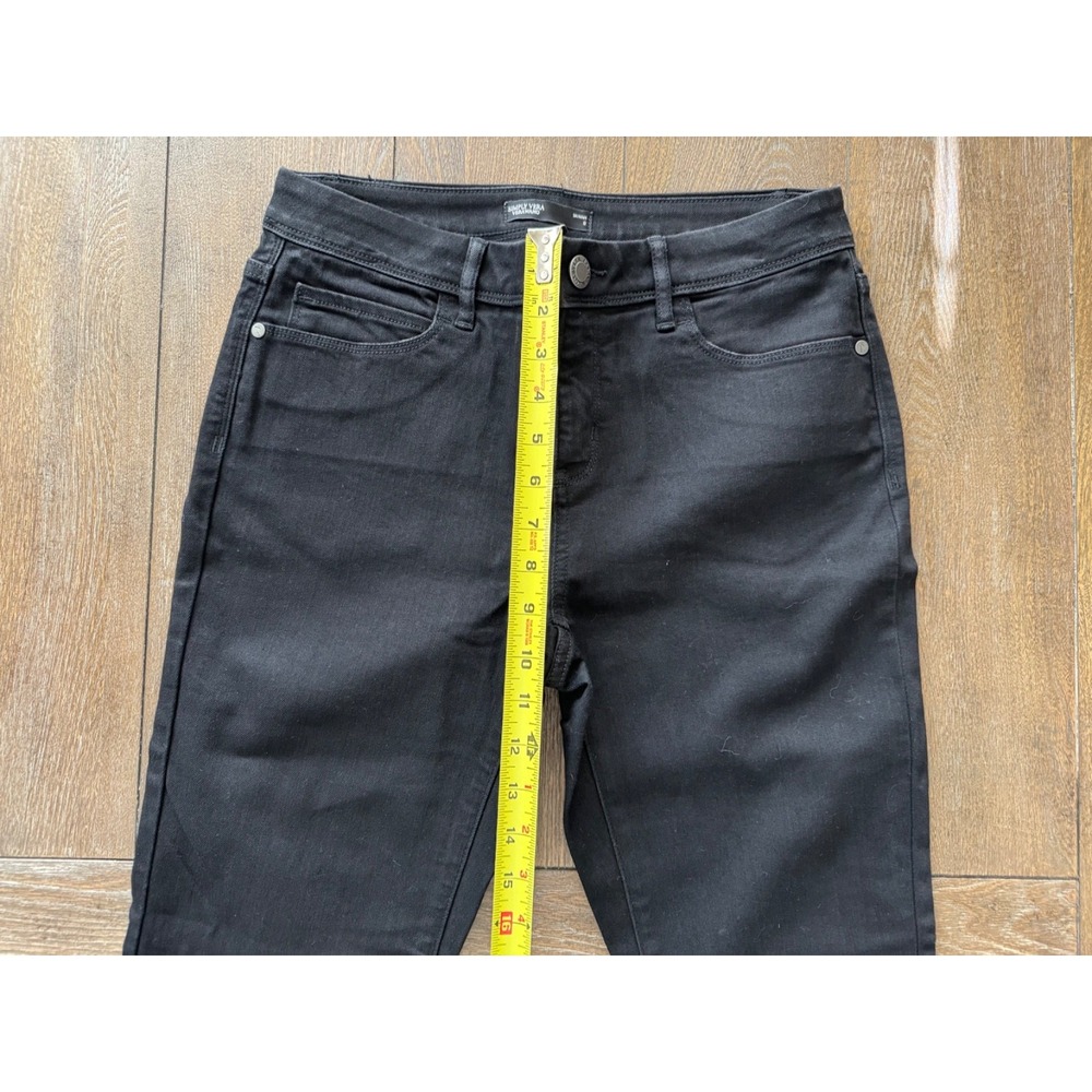 Simply Vera Vera Wang Skinny Jeans Womens Size 8 Black Stretch Denim Mid Rise